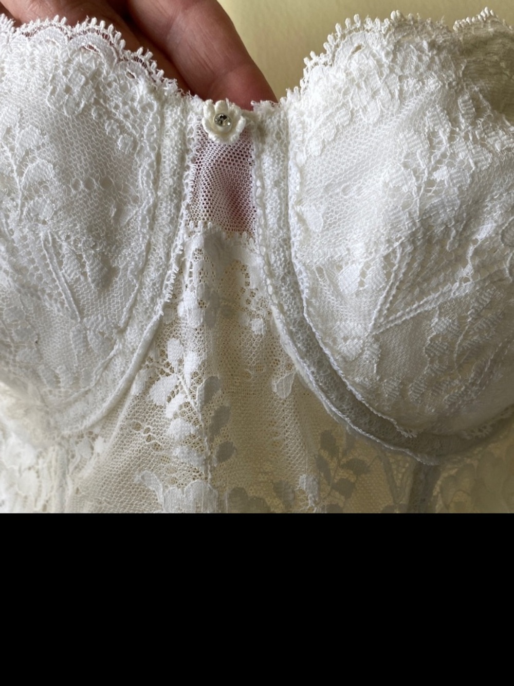 White Lace Strapless or with straps Bustier or corset - Picture 6 of 15